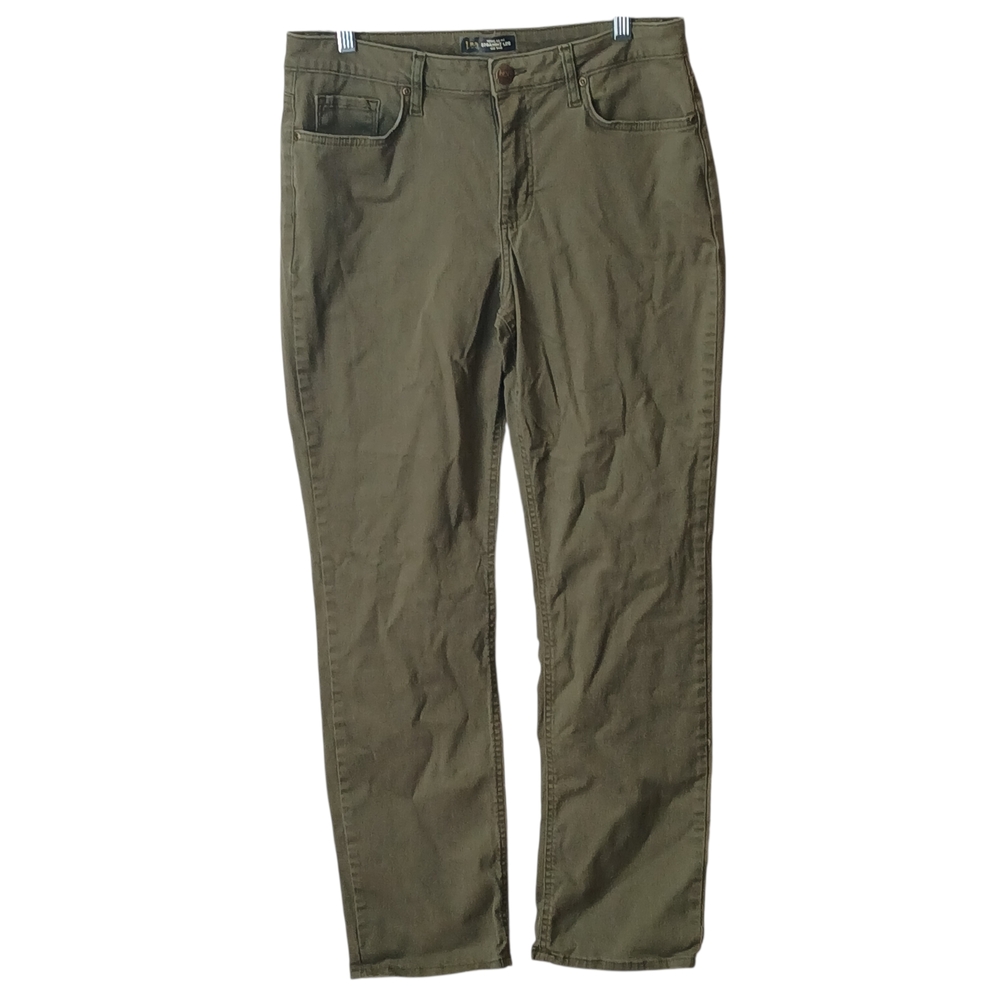 Lee Regular Fit Green Straight Leg Jeans Size 12